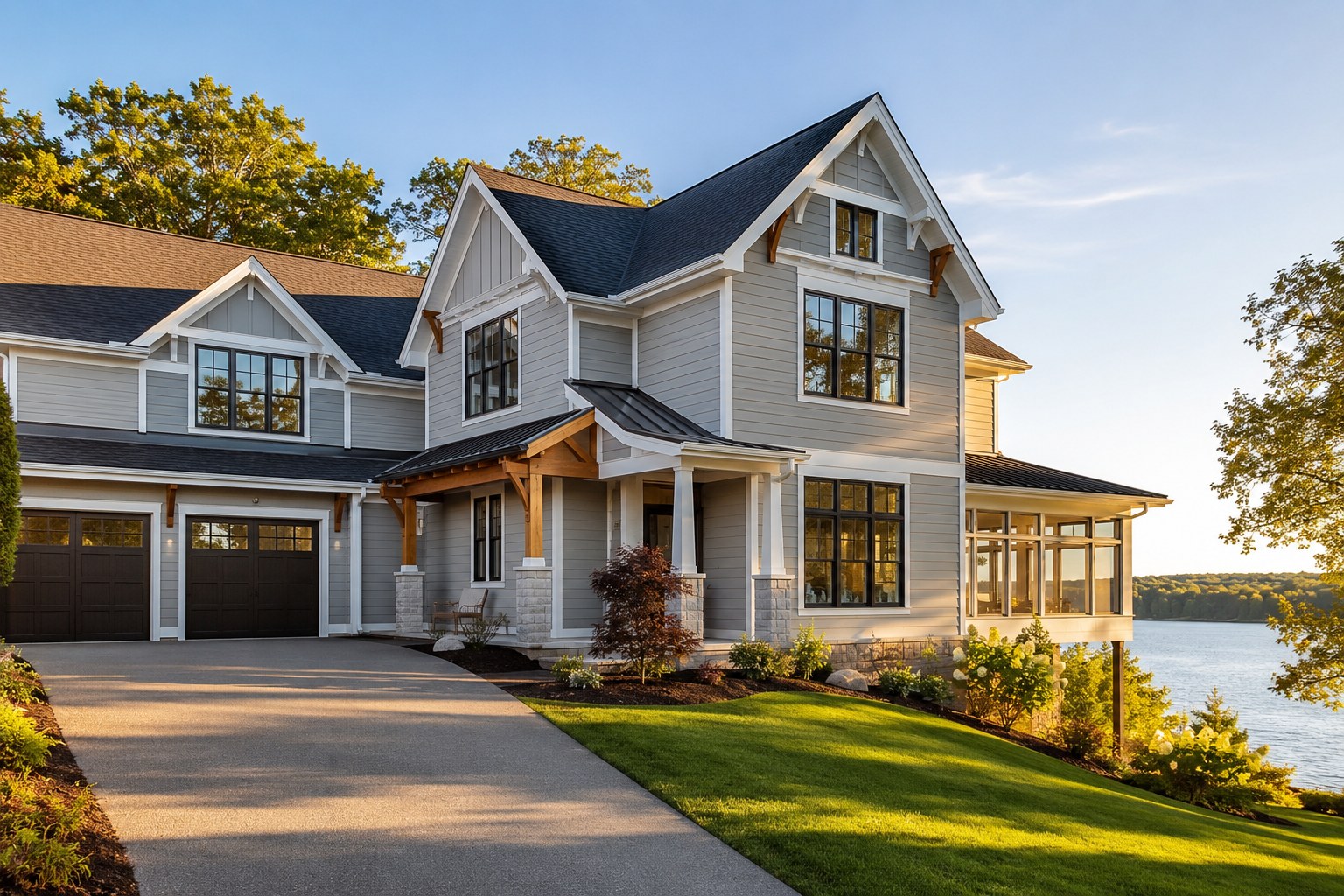 Clean Lake Country home after professional soft washing